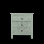 Wooden Carved Chest of 3 Drawer Cabinet - Image 2
