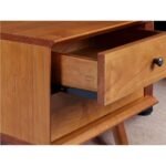 Mid-Century Solid Sheesham Wood Nightstand (Brown) - Image 2