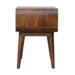 Arcora Solid Sheesham Wood Curved Bedside Table - Image 5