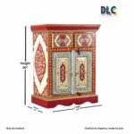 Artisan Hand-Painted Solid Acacia Wood Cabinet | Traditional Indian Design | Made in India - Image 4