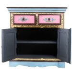 RangMaya Solid Wood Hand-Painted Sideboard (30 Inch) - Image 2