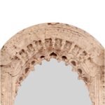 Samudra Sand Fort Style Solid Acacia Wood Mirror | Hand-Carved Natural Finish Wall Mirror (24 × 6 × 35 in) - Image 3