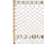 Aranya White Macrame Chair | Handwoven Lounge Chair in Solid Acacia Wood (24 × 34 × 32 in) - Image 3