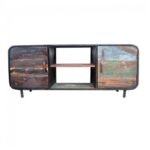 Rivaan Solid Sheesham Wood TV Cabinet | Handcrafted Multicolor Entertainment Unit (35.4 × 11.8 × 17.3 in) - Image 5