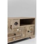 Kavira Solid Mango Wood TV Cabinet | Handcrafted Natural Finish TV Unit (49.2″) - Image 5