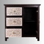 Regalia Carved Solid Wood Storage Cabinet (Walnut) - Image 4