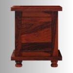 Solid Sheesham Wood End Table in Rich Brown Finish | Made in India - Image 3