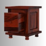 Solid Sheesham Wood End Table in Rich Brown Finish | Made in India - Image 2