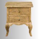 Lumière Royale™ French Colonial 2 Drawer Bedside Cabinet (Honey Brown) - Image 3
