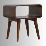 Arcora Solid Sheesham Wood Curved Bedside Table - Image 2