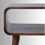 Arcora Solid Sheesham Wood Curved Bedside Table - Image 6