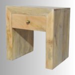 Boston Square Bedside Table – Solid Mango Wood (Natural Finish)