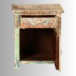 Heritage Patchwork Carved Bedside Table (Multicolor) - Image 6