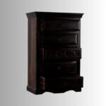 Royal Elephant Handcrafted Sheesham Wood Chest of Drawers – Dark Brown - Image 2