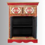 Artisan Hand-Painted Solid Acacia Wood Cabinet | Traditional Indian Design | Made in India - Image 2