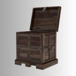 Handcrafted Rustic Solid Mango Wood Storage Trunk End Table in Brown Finish | Made in India - Image 4
