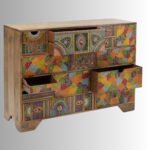 Kare Paradise Solid Sheesham Wood Multi-Color Artistic Sideboard Cabinet - Image 2