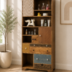Soleil Artisan Multi-Color Wooden Shelving Unit