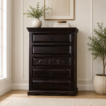 Royal Elephant Handcrafted Sheesham Wood Chest of Drawers – Dark Brown