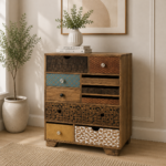 Mosaic Vault Solid Wood Chest of Drawers (10 Drawer)
