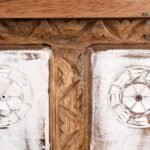 Handcrafted Mango Wood Shelf – Oriental Style 200cm - Image 3