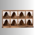 Handcrafted Mango Wood Shelf – Oriental Style 200cm - Image 4