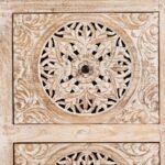 Hand-Carved Mango Wood Chest of 6 Drawers – 150cm - Image 4