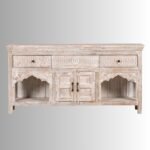 Hand-Carved Mango Wood Sideboard – Maritime Style 150cm - Image 3