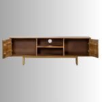 Aarav Solid Mango Wood TV Stand – Handcrafted Rustic TV Unit for Modern Living Rooms - Image 6