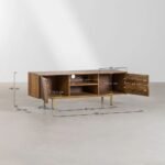 Aarav Solid Mango Wood TV Stand – Handcrafted Rustic TV Unit for Modern Living Rooms - Image 2