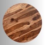 Arin Round Solid Wood Coffee Table – Handcrafted Modern Centre Table for Living Room - Image 2