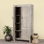 Solara Reclaimed Wood Wardrobe (190cm) – Handcrafted Solid Wood Almirah for Bedroom Storage - Image 2