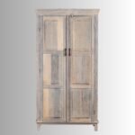 Solara Reclaimed Wood Wardrobe (190cm) – Handcrafted Solid Wood Almirah for Bedroom Storage - Image 6