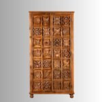 Elora – Hand-Carved Mango Wood Wardrobe (190cm) | Solid Wood Almirah for Bedroom Storage - Image 7