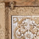 Solani – Hand-Carved Mango Wood Wardrobe (190cm) | Solid Wood Almirah for Bedroom Storage - Image 4