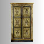 Zafrina – Hand-Painted Reclaimed Wood Cabinet (150cm) – Unique Vintage Solid Wood Storage Unit - Image 7