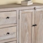 Solviera – Ibiza Style Sandblasted Sideboard with Drawers (180cm) | Rustic Coastal Solid Wood Cabinet - Image 3