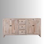 Solviera – Ibiza Style Sandblasted Sideboard with Drawers (180cm) | Rustic Coastal Solid Wood Cabinet - Image 5