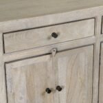 Zerava – Sandblasted Mediterranean Mango Wood Sideboard (180cm) | Rustic Coastal Solid Wood Cabinet - Image 7