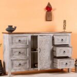 Elviora – Hand-Carved Vintage Floral Sideboard (150cm) | Solid Wood Antique-Style Cabinet - Image 2