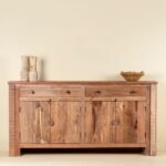 Solmera – Carved Acacia Wood Sideboard, Natural Elegance (180cm) | Solid Wood Premium Storage CabinetCarved Acacia Wood Sideboard Natural Elegance 180cm - Image 5