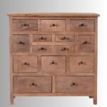 Zavira – Handcrafted Teak Wood Chest of Drawers, Ibiza Style (100cm) | Solid Wood Coastal Storage Unit - Image 3