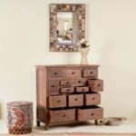 Zavira – Handcrafted Teak Wood Chest of Drawers, Ibiza Style (100cm) | Solid Wood Coastal Storage Unit - Image 2