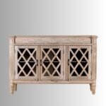 Elanova – Timeless Elegance in Handcrafted Mango Wood (148cm) | Premium Solid Wood Accent Cabinet - Image 3