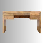 Aarvik Solid Mango Wood Writing Desk | Minimalist Natural Finish Home Office Table (55.12″ × 23.62″ × 31.50″) - Image 5