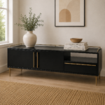 Aarav Solid Mango Wood TV Stand (116 cm) – Handcrafted Rustic TV Unit for Living Room