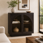 Aarvaya Hand-Carved Solid Wood Storage Cabinet | Artisan Textured Finish (90 × 40 × 150 cm)