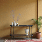Aarvica Dark Mindi Wood Console Table | Handcrafted Modern Entryway & Living Room Table (135 cm) - Image 3