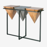 TriVexa Industrial Solid Wood & Metal Console Table | Modern Handcrafted Entryway Table – India - Image 3