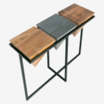 TriVexa Industrial Solid Wood & Metal Console Table | Modern Handcrafted Entryway Table – India - Image 2